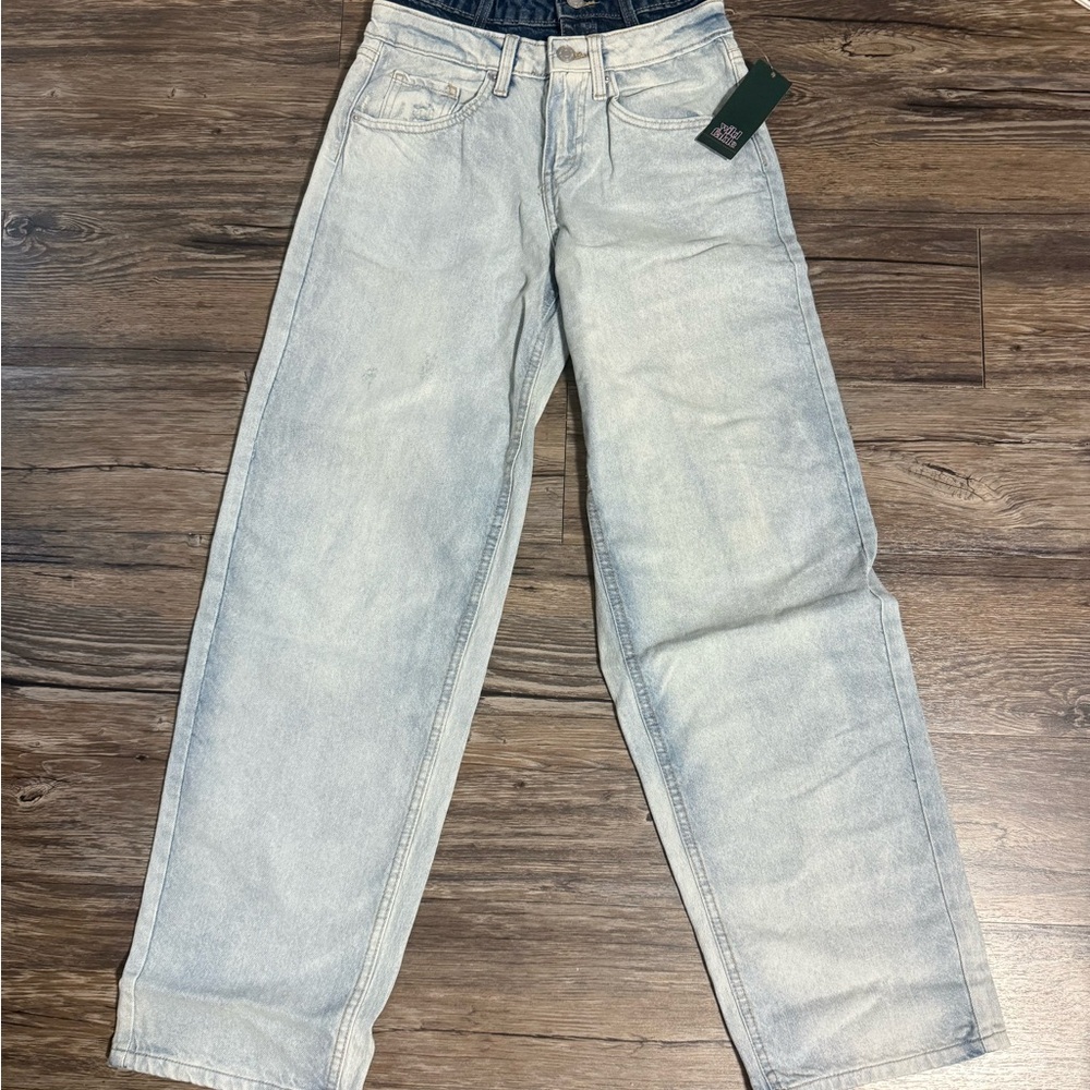 Women’s Light Blue Jeans with Double top layer 00 NWT